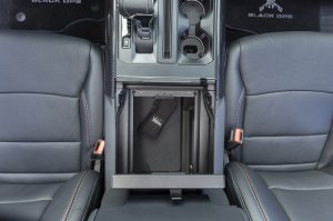 Ford F-150 Console Safe - Tuffy Products - Flow-Thru Console - Black - `21-`24 Ford F-150 Console Safe - Tuffy Products - Flow-Thru Console - Black - `21-`24